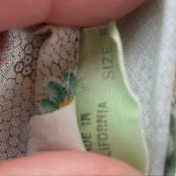 Vintage 70’s Maxi Dress Winged Laced Sleeves 24” waist - Picture 11 of 14